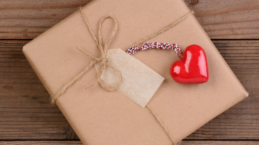 brown gift with heart from packaging partner streamlining business
